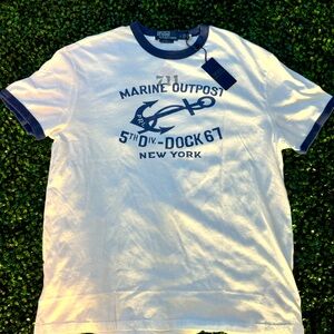 Men’s Polo White Tee L